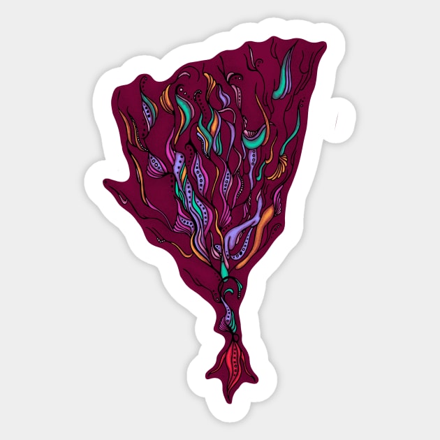 Alien Float Away Sticker by Visual Intrigue